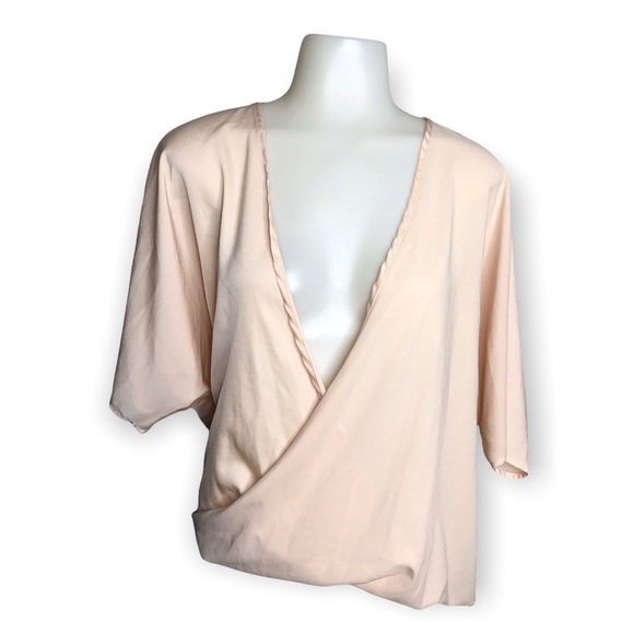 Alice Moon | Pink Low Cut Plunge Chest Loose fit Blouse - Picture 3 of 8